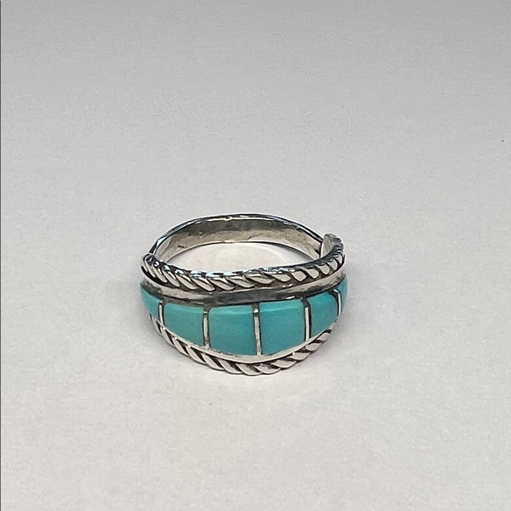 Silver and Turquoise Women's Ring Set